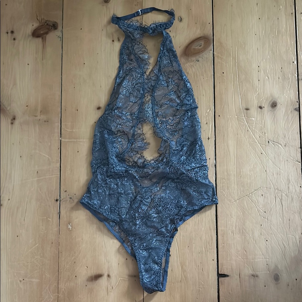 Elegant Lace Halter Bodysuit